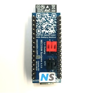 ESP32 nanoPower - Vývojová deska s ultra nízkou spotřebou a správou baterie