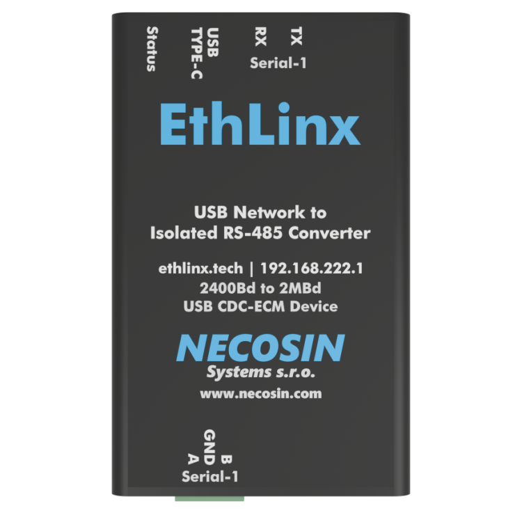 EthLinx | 1x Isolated RS-485 USB Data Converter over TCP Sockets
