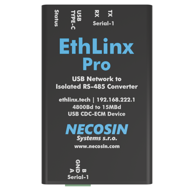 EthLinx Pro | 1x Isolated RS-485 USB Data Converter over TCP Sockets
